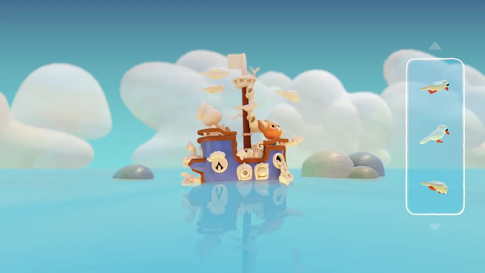 Woodo official screenshot with a detailed wooden puzzle scene
